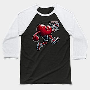 Valentine's Day Heart Slam Dunk Basketball Baseball T-Shirt